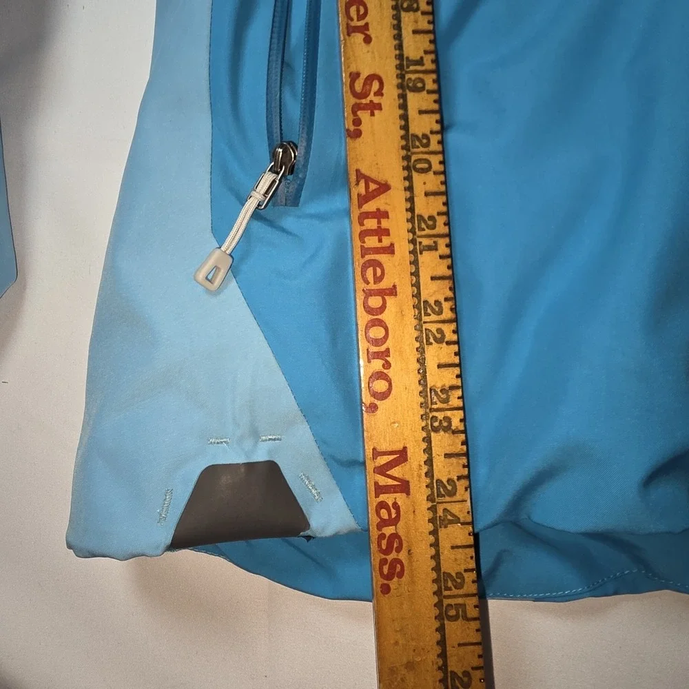 Patagonia Powder Bowl Jacket Womens Med Goretex Recco Ski Snow Blue 2‎ Layer